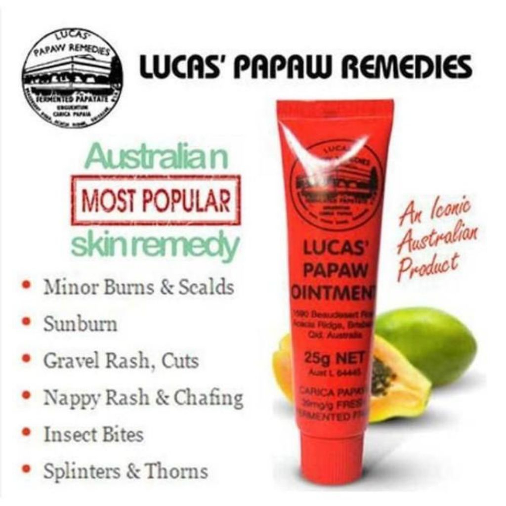 Lucas Papaw Ointment 25 g / ครีมแผลอเนกประสงค์ Original 100% Made in Australia Wound & Mosquito Bite