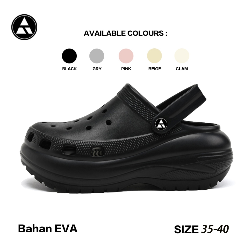 Date Baim รองเท้าแตะสําหรับผู้หญิงผู้ใหญ่ CLASSIC MECA CRUSH CLOG Wedges รองเท้ากบ 35-40 เกาหลี