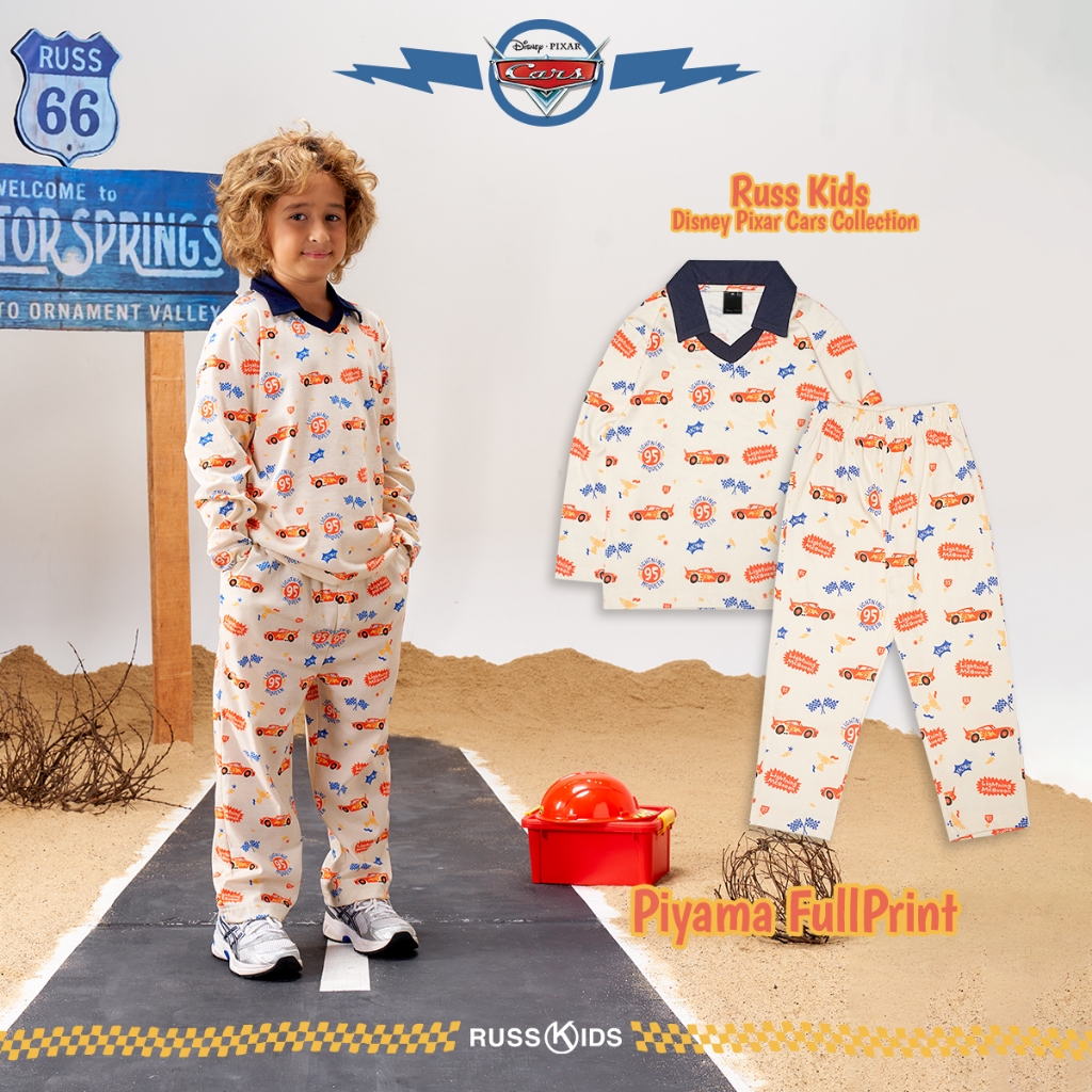 Russ Kids x Cars Pyjamas Set 01 ครีม