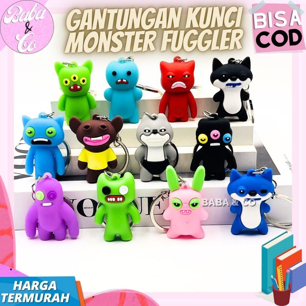 GUNGAN น่ารัก UNIQUE MONSTER FUGGLER พวงกุญแจ FUGLER พวงกุญแจน่ารัก MONSTER FUGGLER พวงกุญแจ WHOLESA