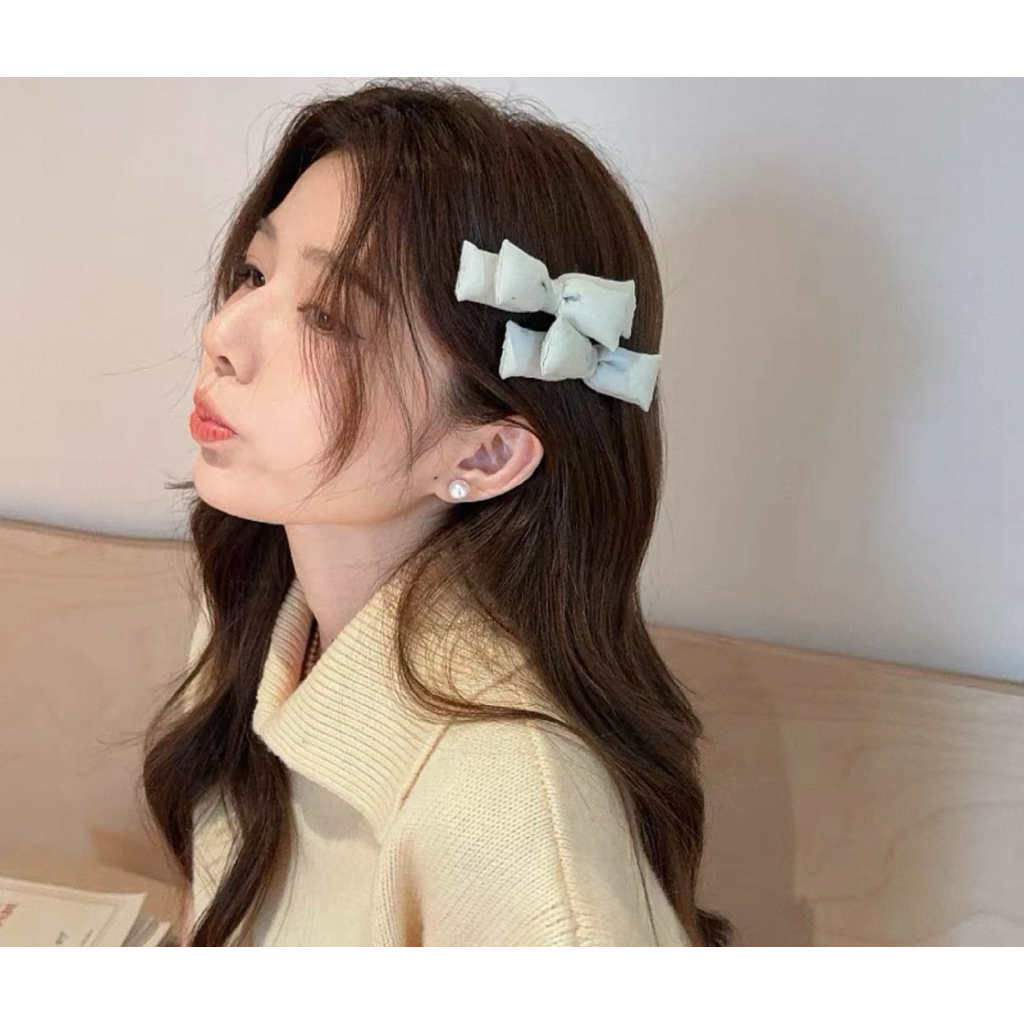 พัฟ RIBBON CROCODILE CLIP || คลิปหนีบจระเข้ 1 ชิ้น || CROCODILE RIBBON CLIP || คลิปจระเข้เกาหลี