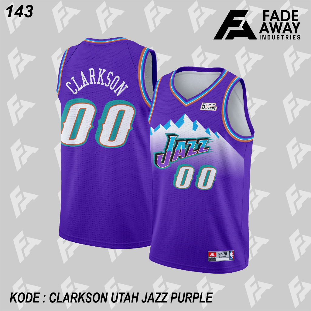 CLARKSON 00 UTAH JAZZ PURPLE BASKETBALL JERSEY