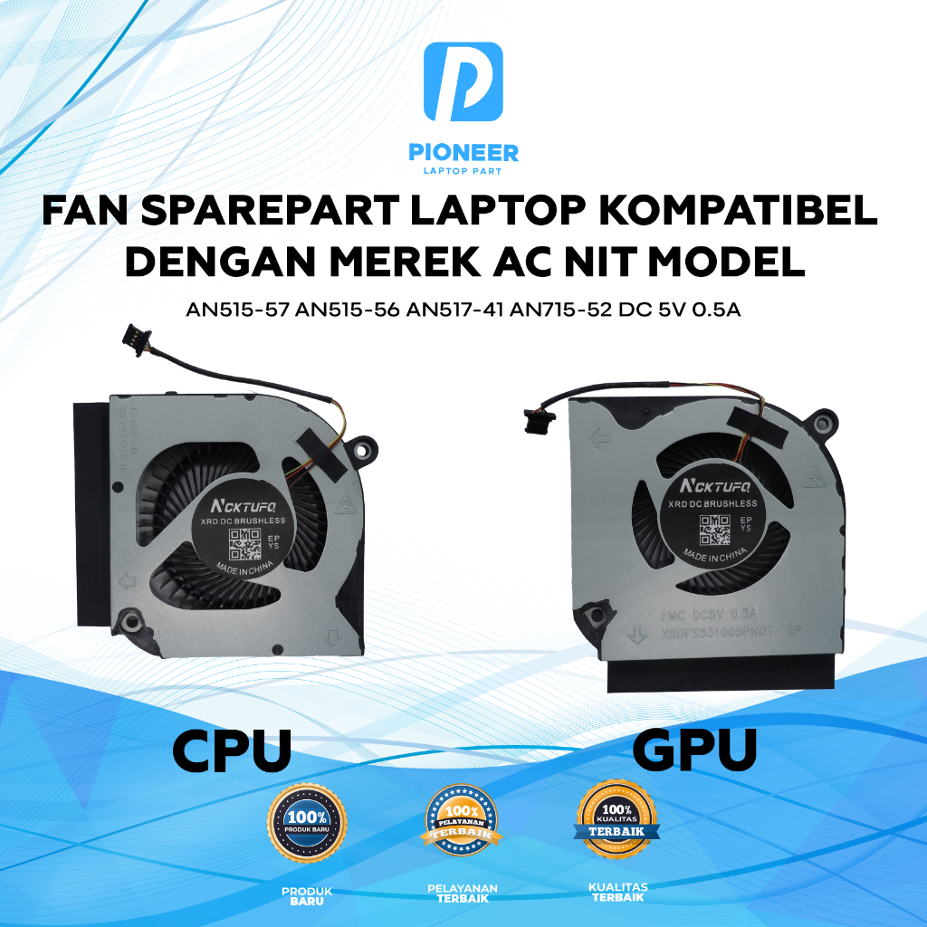 พัดลม ACER NITRO 5 AN515-57 AN515-56 AN517-41 AN715-52 DC 5V 0.5A / สินค้าใหม่