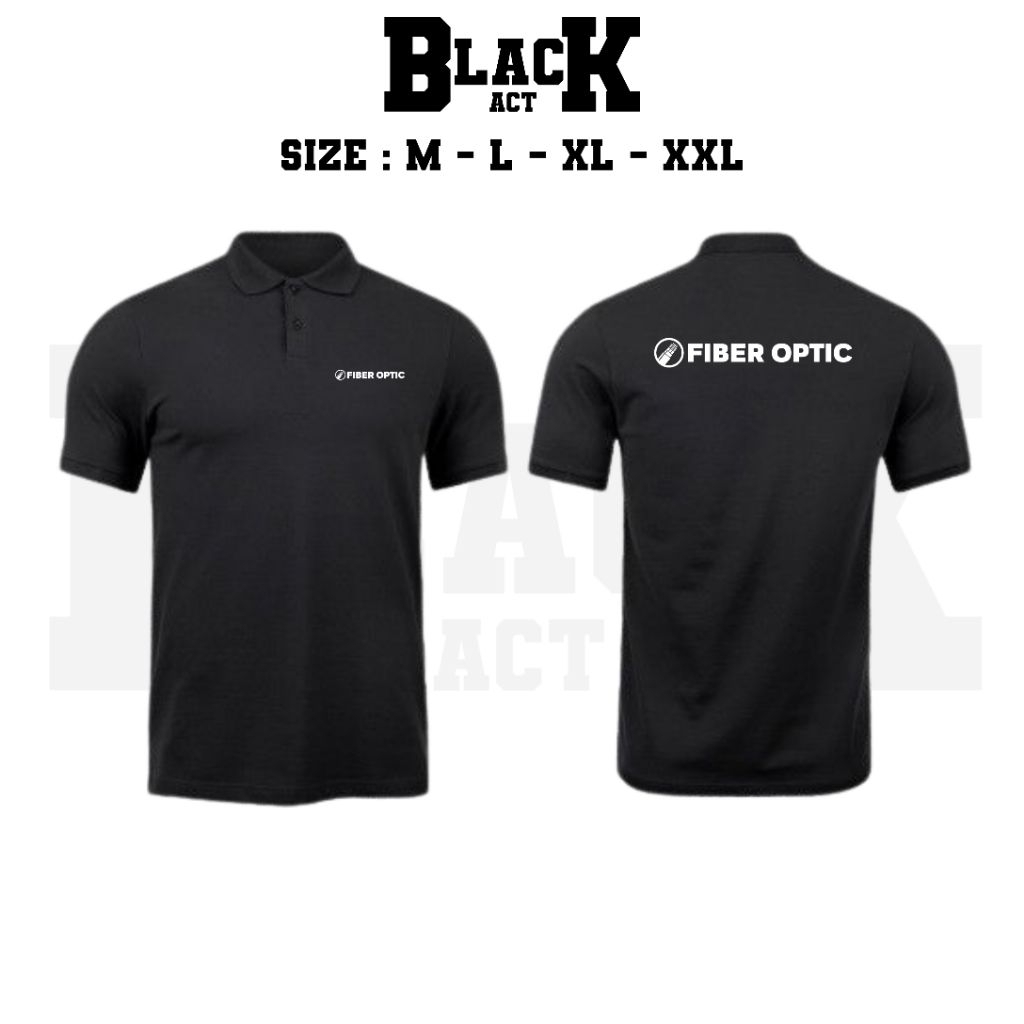 FIBER OPTIC POLO SHIRT// FIBER OPTIC COLLAR SHIRT