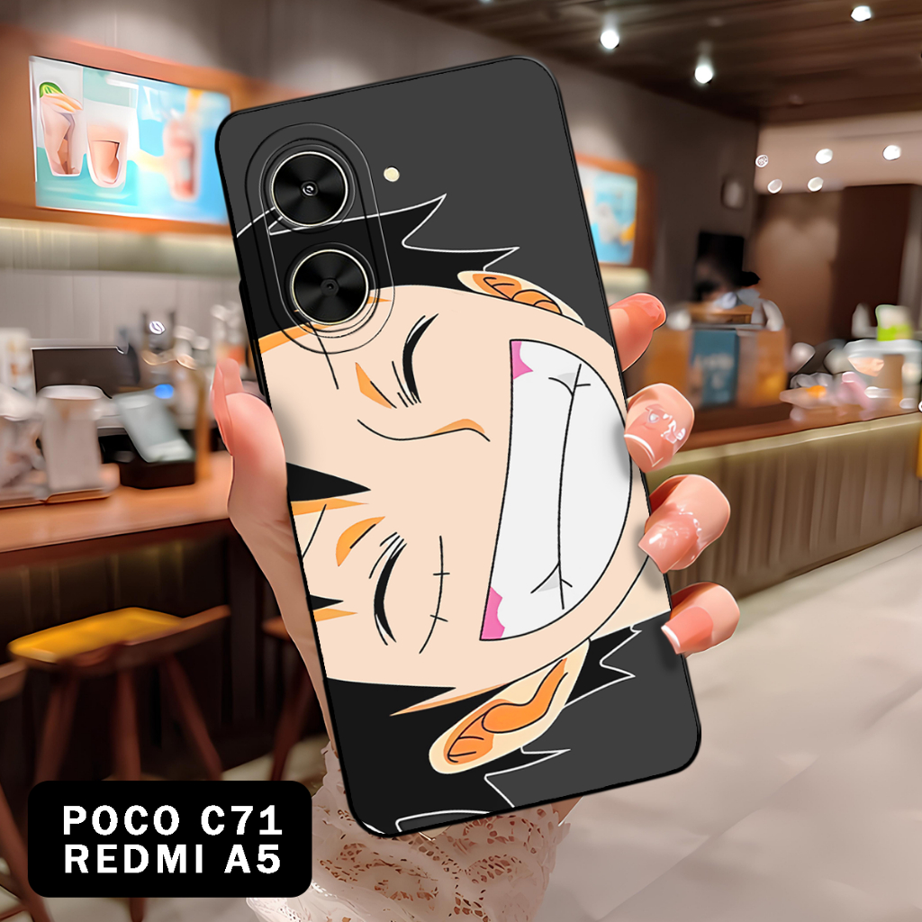 ( BT 2 ) Softcase ยืดหยุ่นยางสําหรับ Poco C71 4G l Redmi A5 4G l POCO C75 l REDMI 14C ล่าสุด l อะนิเ