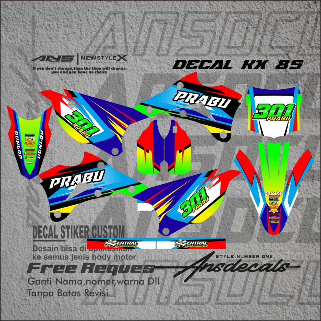 KX 85 DECAL STICKER Kx 85 FULL BODY DECAL KX 85 DECAL VARIATION STICKER ฟรี REQUESTS