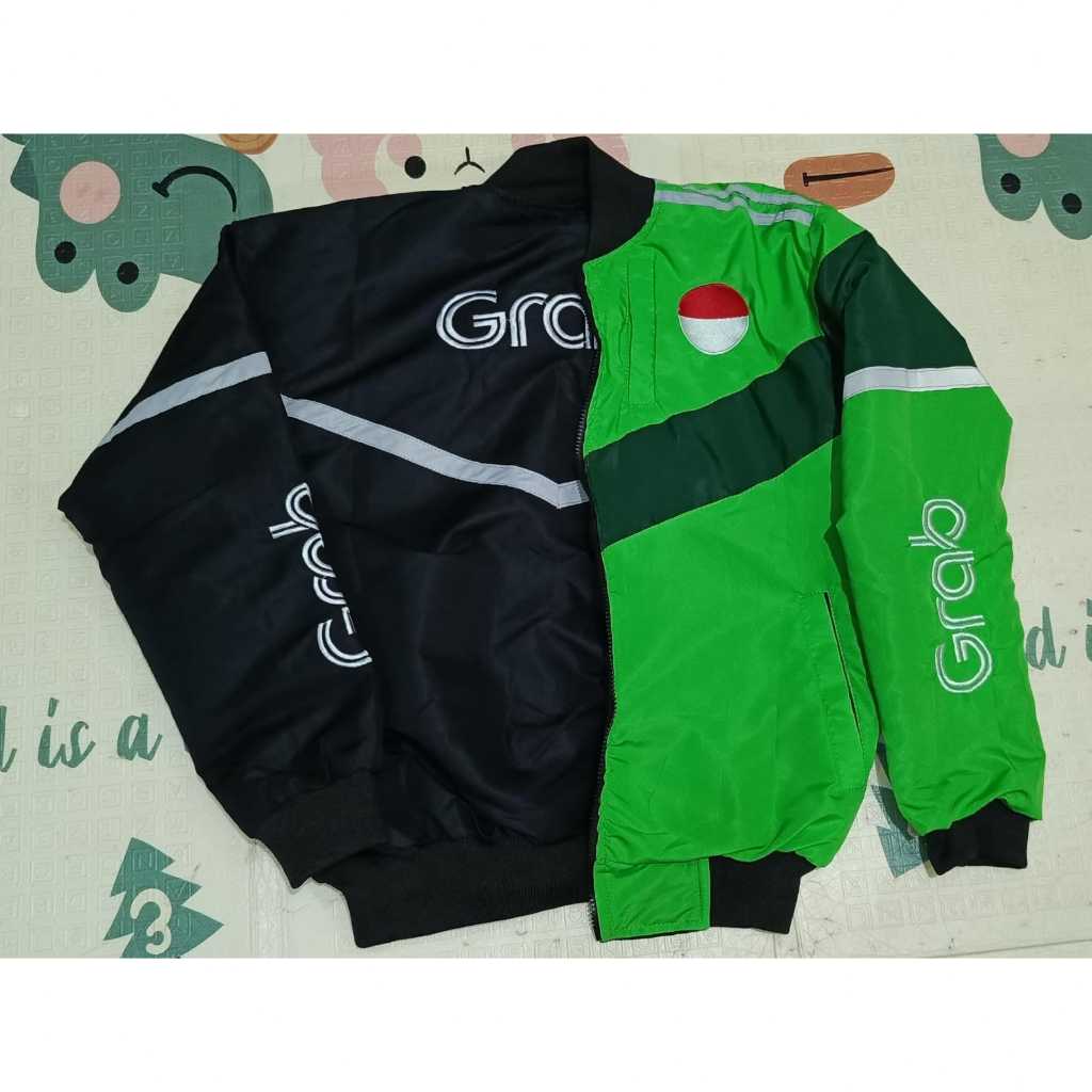 เสื้อแจ็คเก็ต GRAB ORIGINAL GRAB REVERSIBLE สีดํา ใหม่ล่าสุด 2025