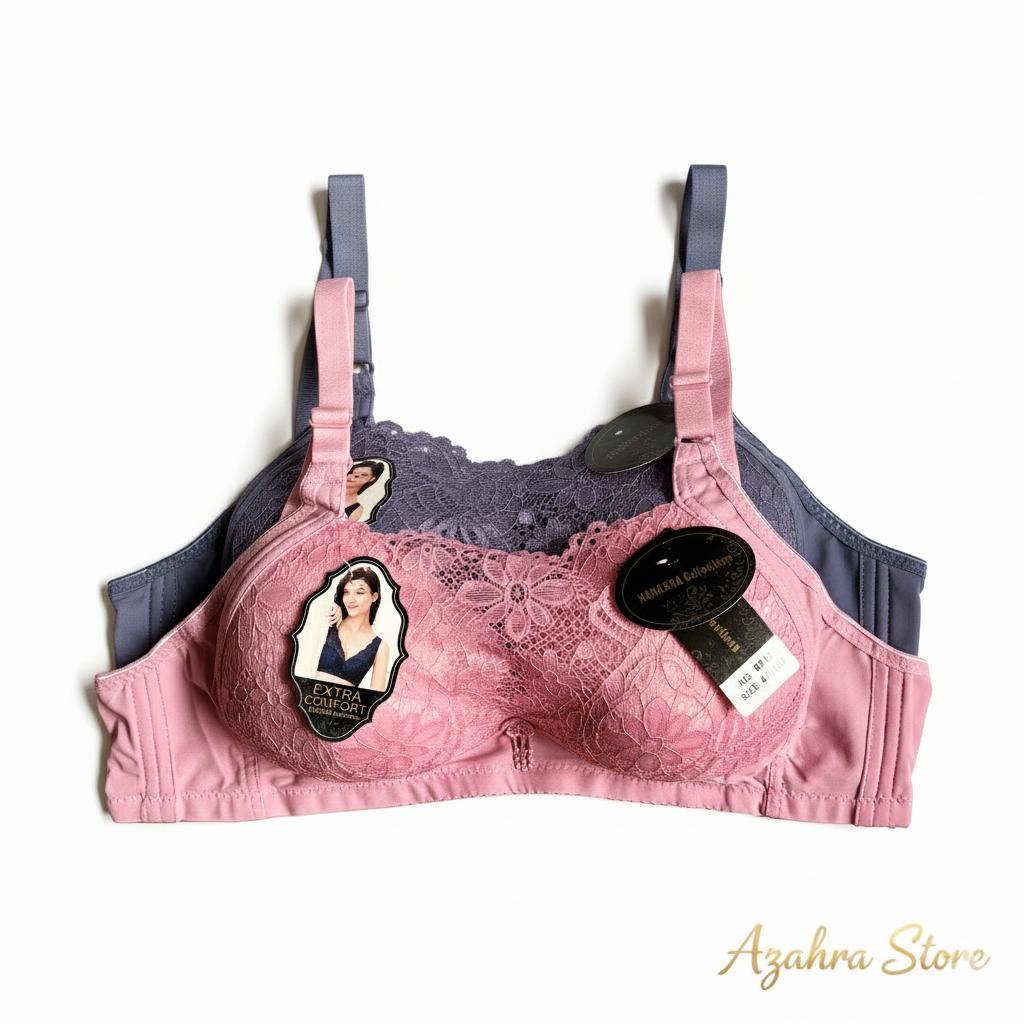 2 ชิ้นผู้หญิง FULL LACE BRA 8812 HANABRA CUP C โดยไม่ต้องลวดดีบุกโฟม