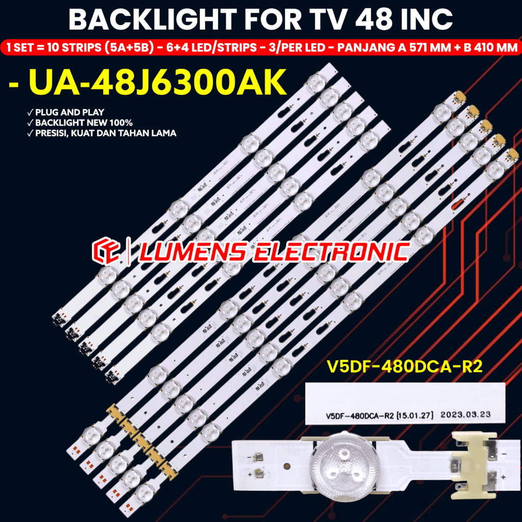 SAMSUNG 48 INCH LED TV BACKLIGHT 48J6300 UA48J6300 UA48J6300AK 48J6300AK UA-48J6300AK BL 48J LAMP