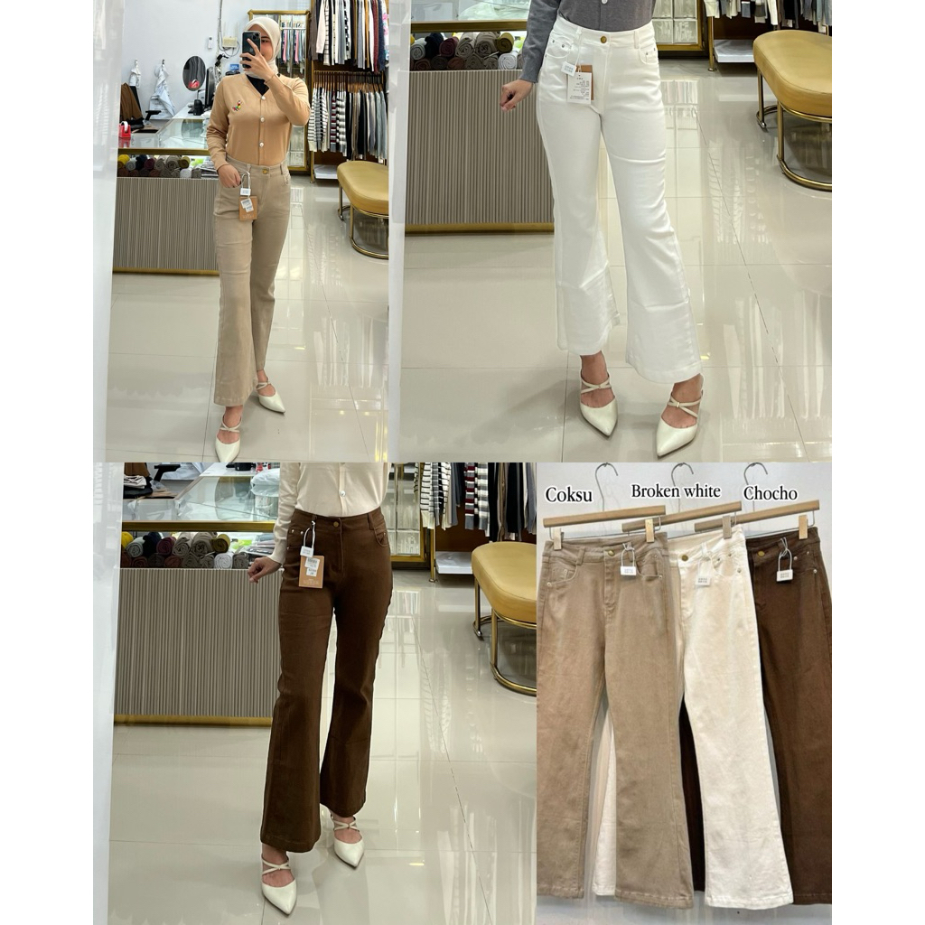 ✨กางเกงยีนส์ Cutbray YI 8855✨