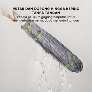 ONETOKOOFC Alat Pel Lantai Peras Putar Otomatis Praktis/Magic Twist Mop Pel Lantai Putar Otomatis