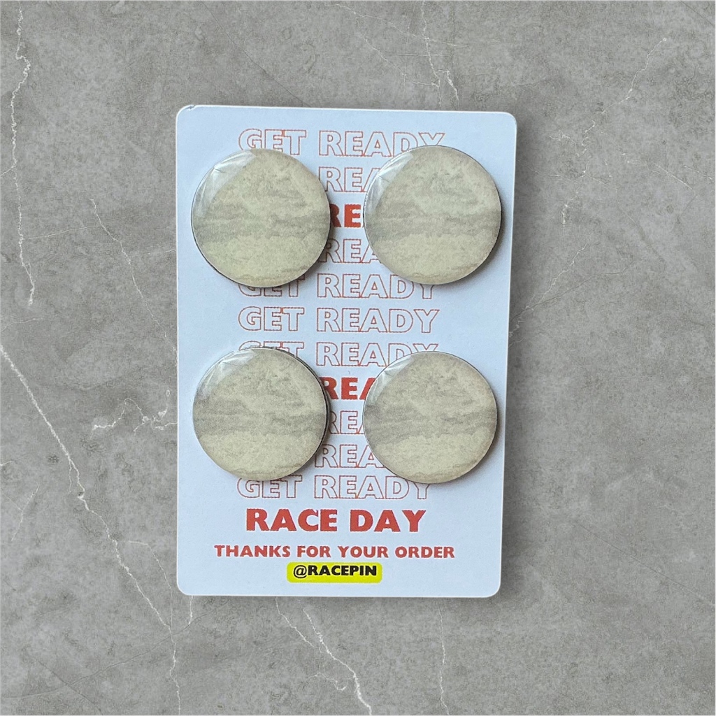 RacePin Magnet BIB หินอ่อนสีเทา
