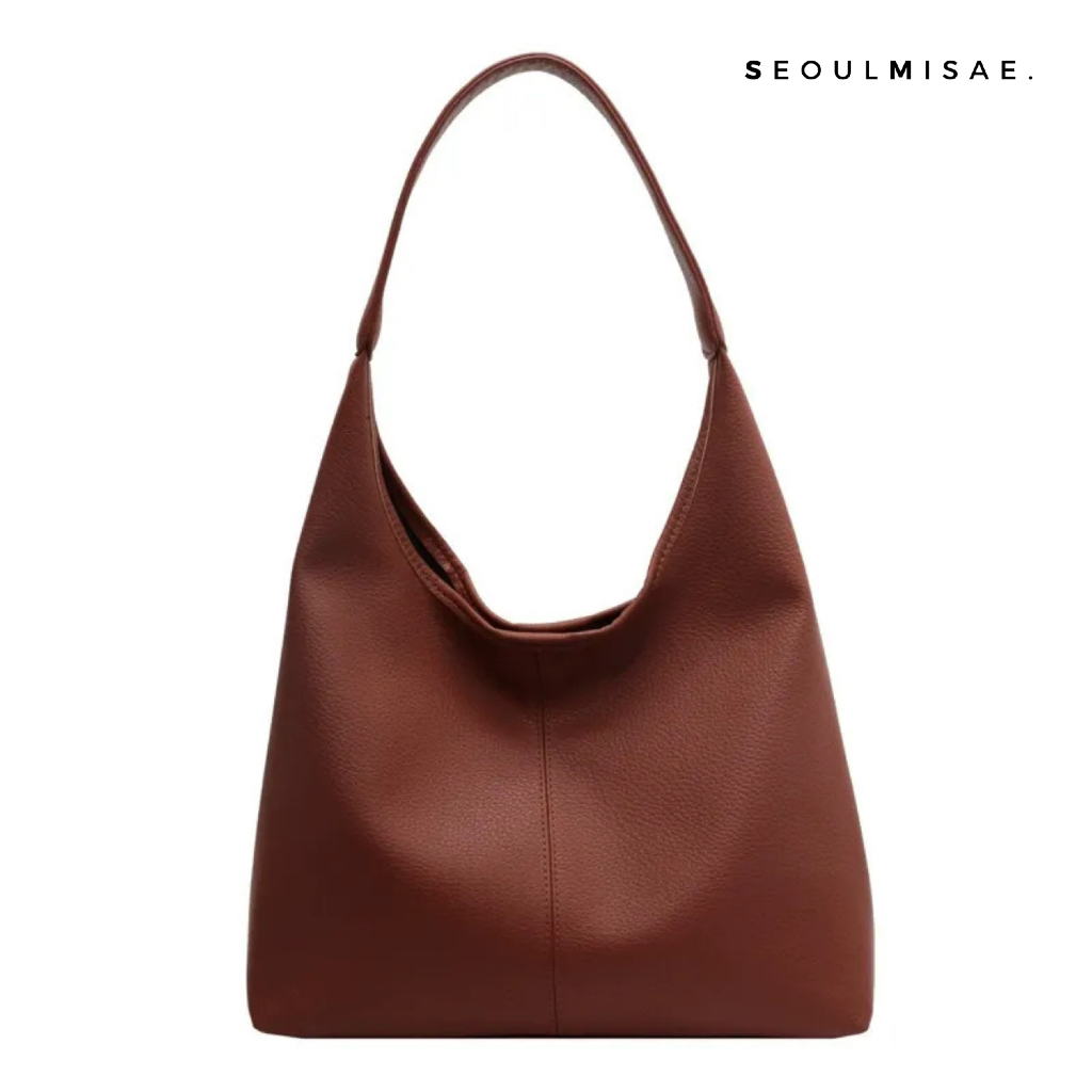 SEOULMISAE - กระเป๋าสะพาย Jihyun Bucket Casual Stylish Casual Bucket Bag
