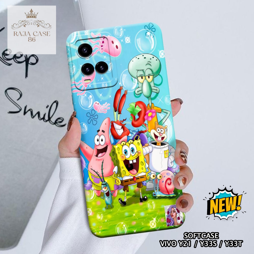 เคส HP Vivo Y21 / Y33s / Y33t - เคส Vivo Y21 - เคสการ์ตูน Motif - ฟิล์มกันรอยมือถือ - Vivo - Vivo Y3