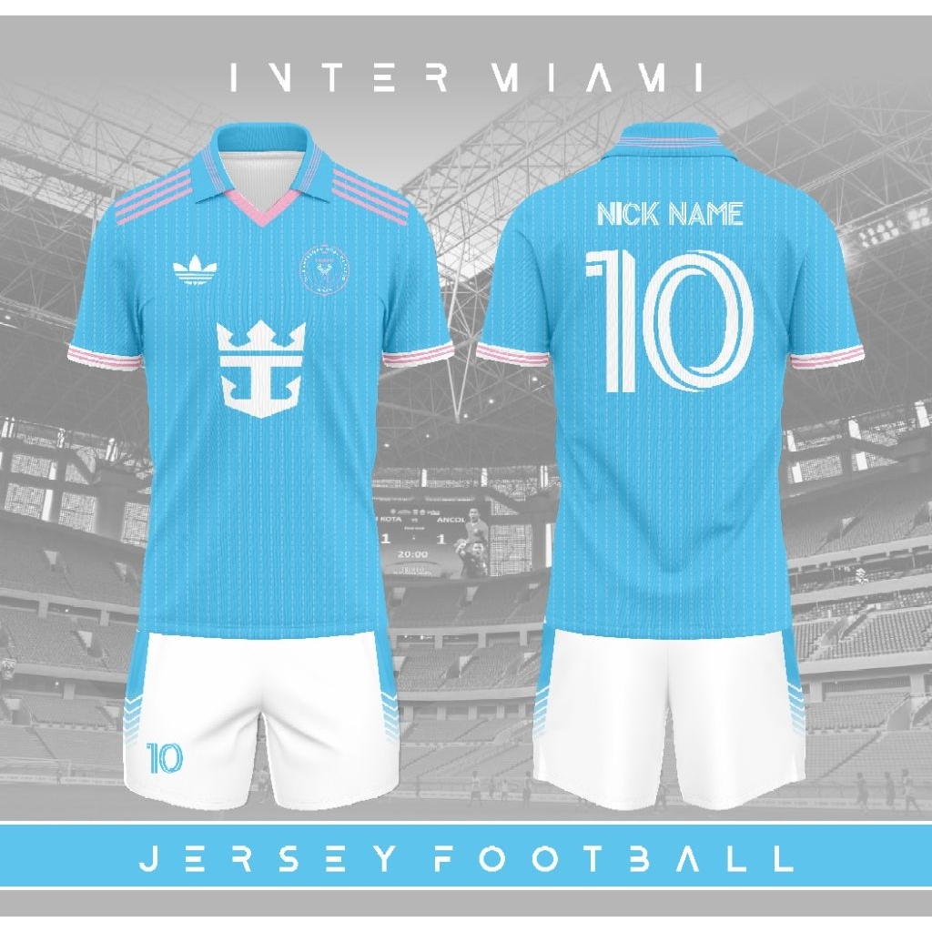 FOOTBALL JERSEY / MINI SOCCEE JERSEY / FUTSAL JERSEY / INTER MIAMI BLUE NEW FREE NAME