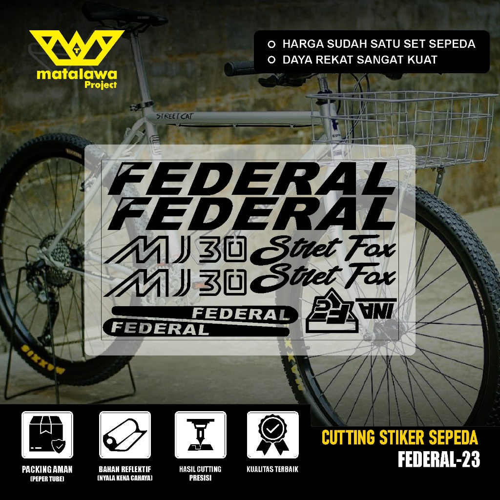 ตัดสติกเกอร์จักรยาน FEDERAL Street Fox Street Cat สติกเกอร์ Pussycat MJ 30 MTB BIKE 550 SX 23