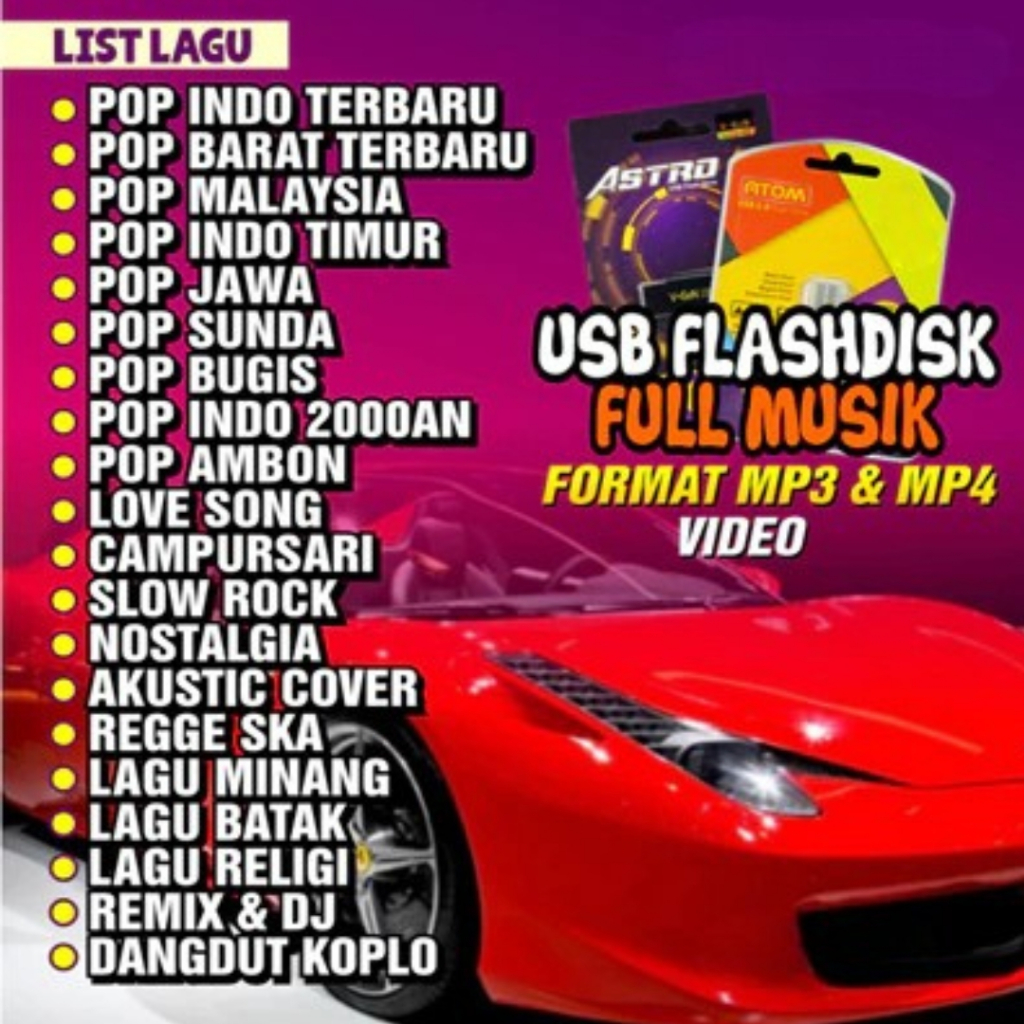 FLASH DISK CAR AUDIO VIDEO SONG & SPEAKER 16/32/64 GB