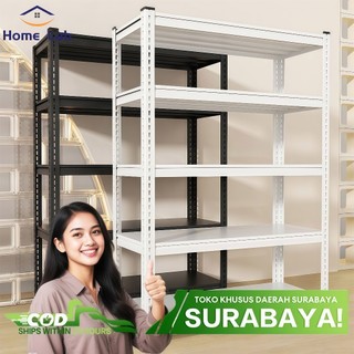 100% Besi Rak Besi Siku 3/4/5/6 Susun Rak Gudang Rak Serbaguna Rak Supermarket Rak Dapur