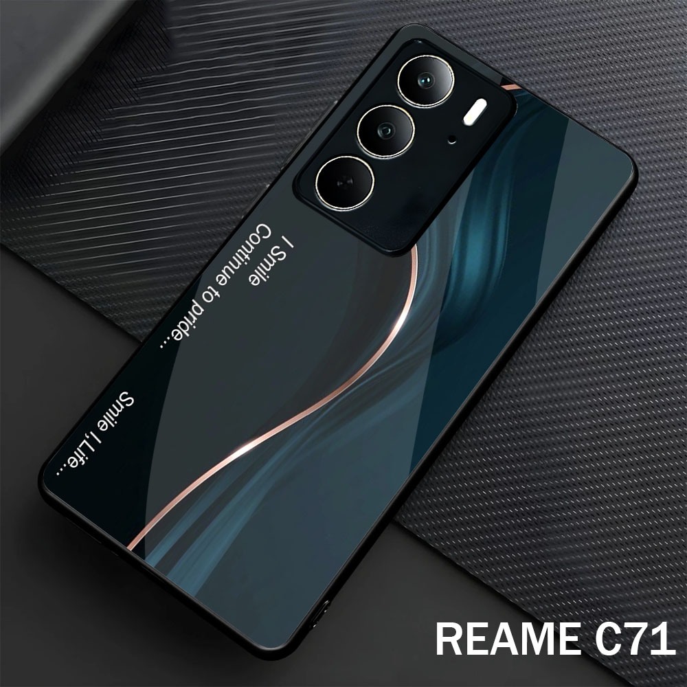 Softcase Glass Glossy สําหรับ Realme C73 C75 C71 ปลอก Hp Realme C73 C75 C71-Case Protector Hp Realme