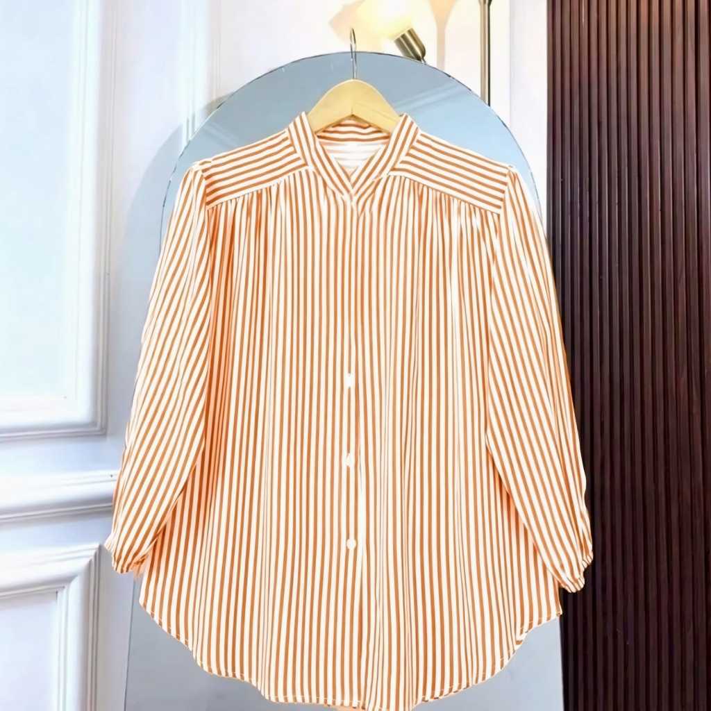 KEMEJA KENNA STRIPE SHIRT สําหรับผู้หญิง BUSUI FRIENDLY DAILY OFFICE STRIPE SHIRT
