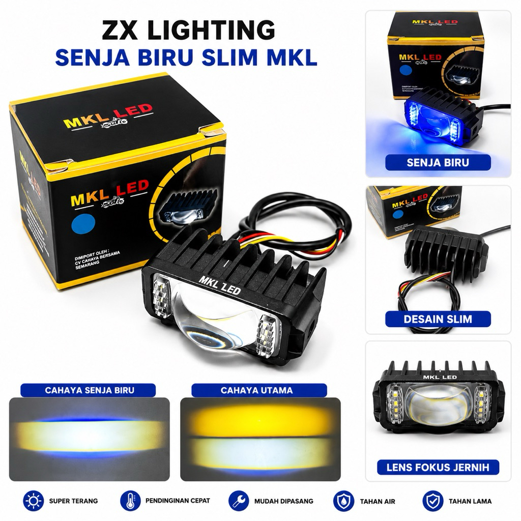 Mkl Led Mini Laser MW 318 Senja Blue Full Aluminium Waterproof Spotlight