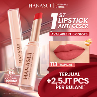 Hanasui Mattedorable Lipstick - Anti Geser Formula  Smudgeproof Transferproof Long Lasting Tahan Lama Melembabkan Hidrasi Optimal