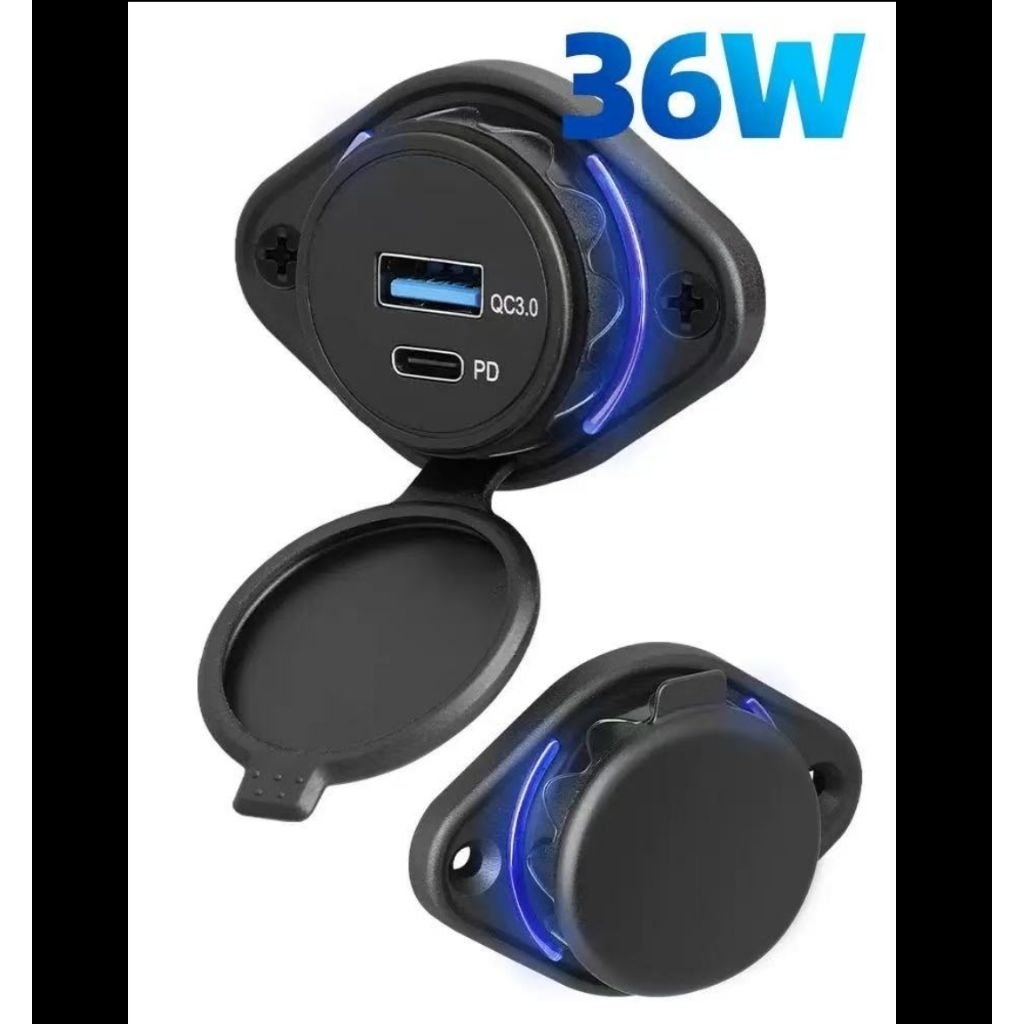 รถ USB Quick Charge 3.0 36W 36 วัตต์ 12V 24V