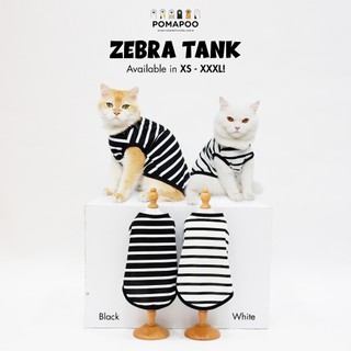 POMAPOO - Baju Kucing dan Baju Anjing Zebra Tank