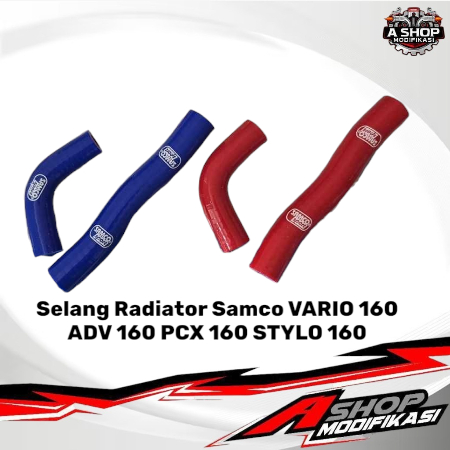 MERAH Samco ท่อหม้อน้ํา VARIO 160 ADV 160 PCX 160 STYLO 160 ใหม่สีน้ําเงินสีแดงชุด PNP ประเทศไทย