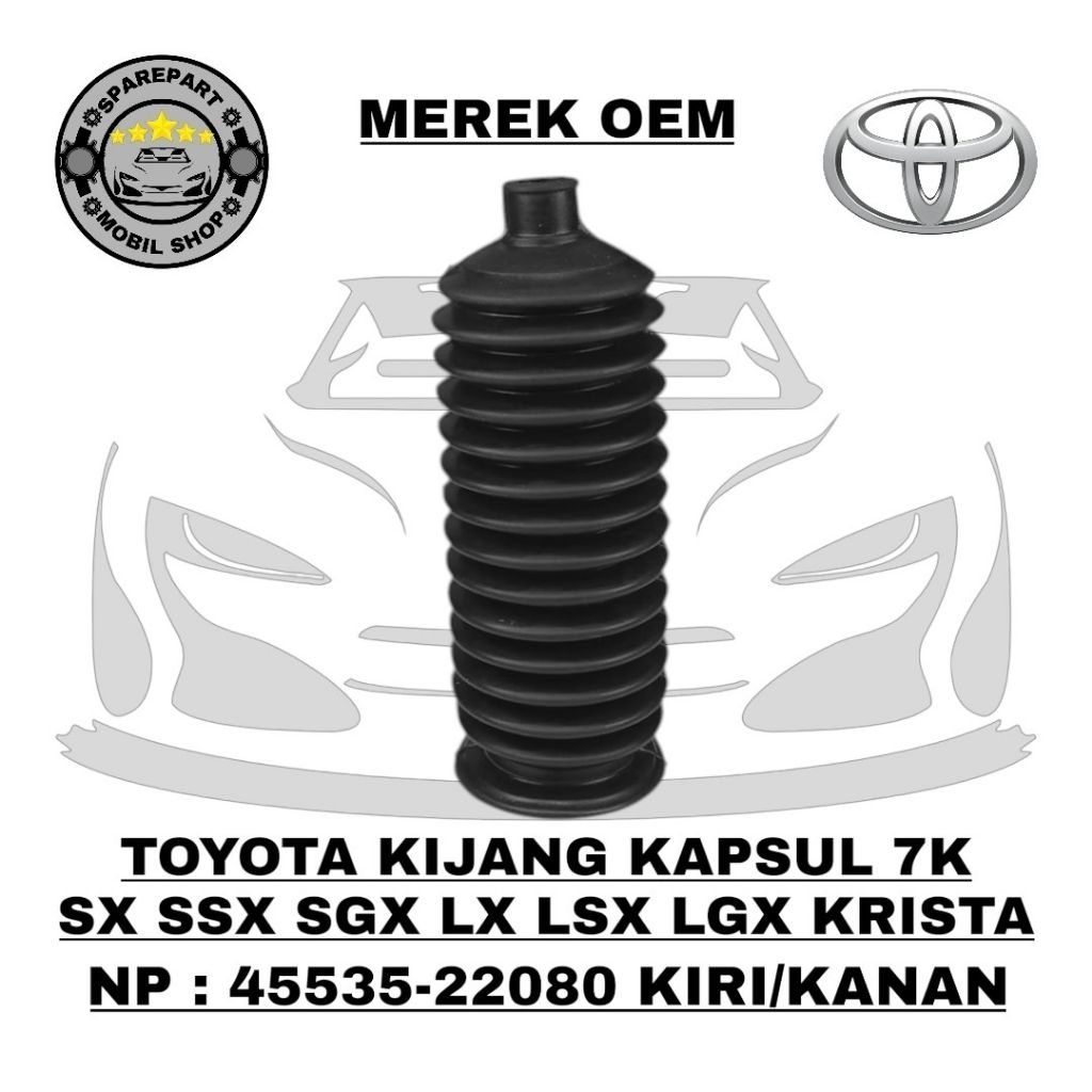 ยางบูตพวงมาลัย Rack Steer พวงมาลัยยาว Tie Rod Toyota Kijang Kapsul 7K Sx Ssx Sgx Lsx Lgx Krita