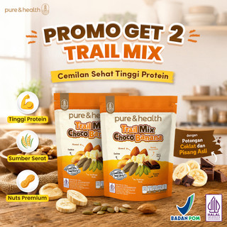 [PROMO GET 2] Trail Mix Choco Banana 125 gr Pure & Health Cemilan Sehat Pendamping Muesli dan Oatmeal