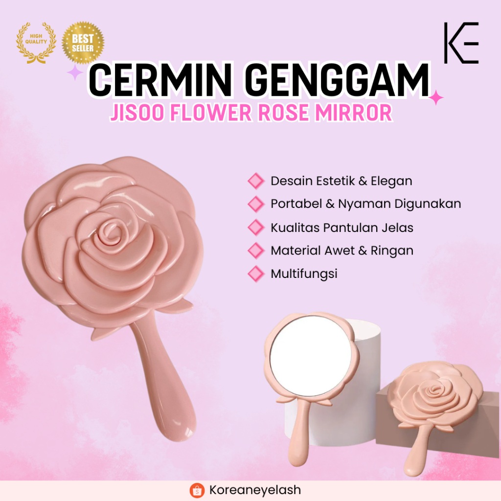 MAWAR Jisoo Flower Rose Mirror / Viral Korean Mirror