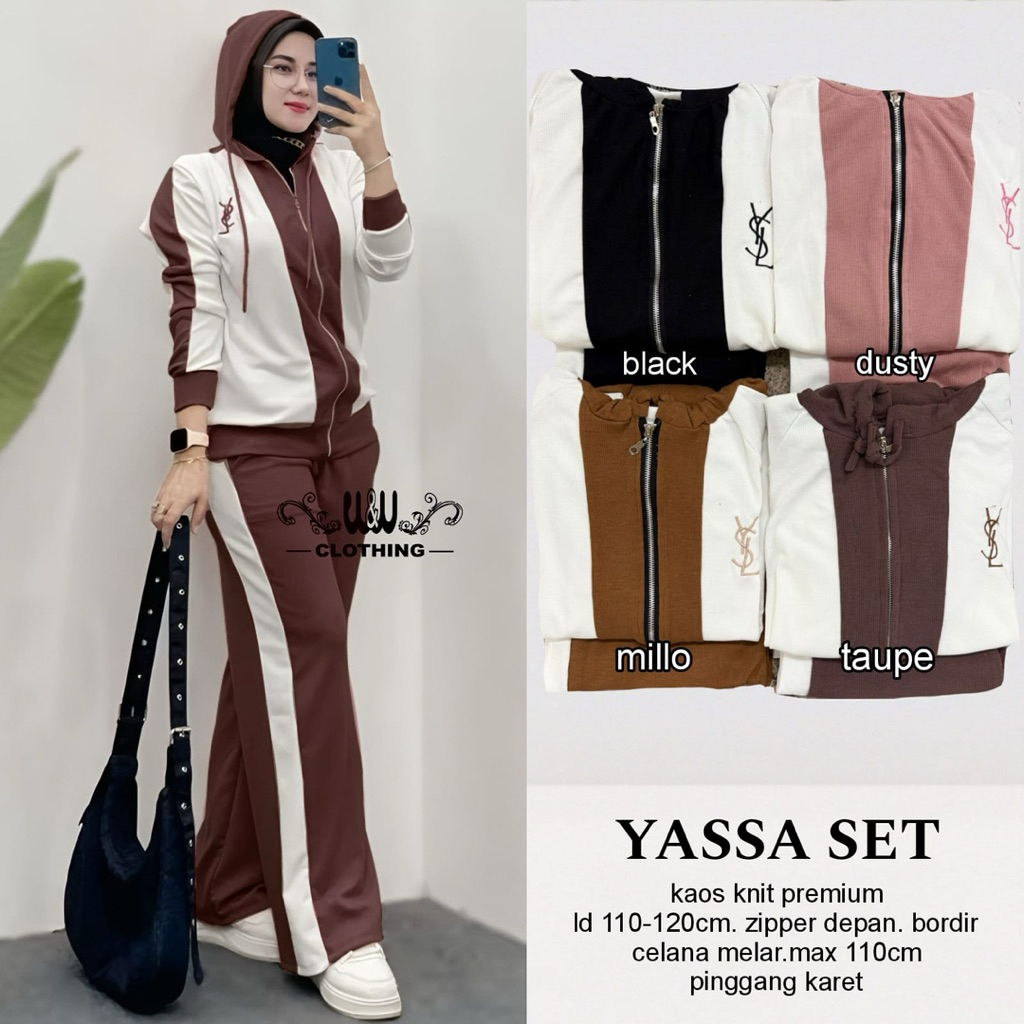 YASSA ชุด SPORTY COOL MATERIAL FRONT ZIPPER COOL MODEL HOODIE SOFT MATERIAL และ ABS SWEATORBING LD 1