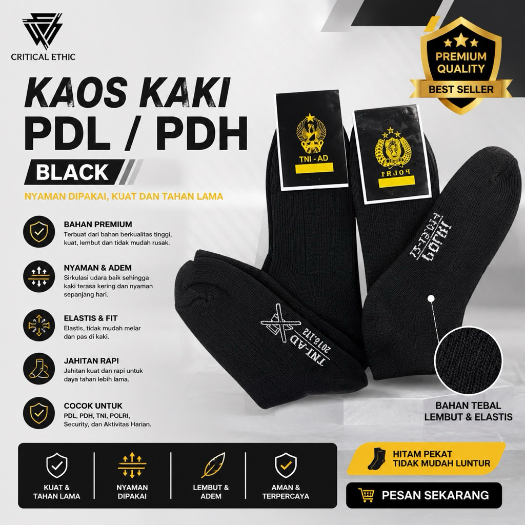 CRITICAL: TNI/POLICE/SAFETY SOCKS LONG SOCKS