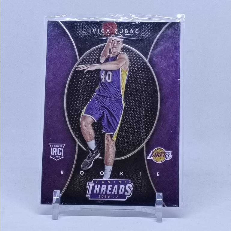 การ์ดบาสเก็ตบอล NBA ดั้งเดิม 2016-17 PANINI Threads Ivica Zubac RC ROOKIE LAKERS