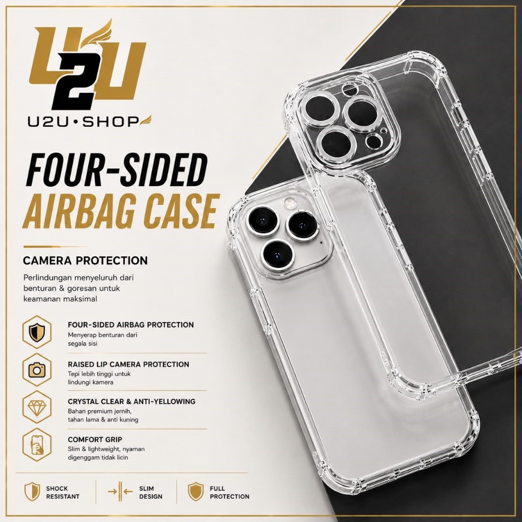 [WHOLESALE 10 ชิ้น] CLEAR CASE AIRBAG SILICON BENING สําหรับ SAMSUNG A01/M01 A01 CORE A02/M02 A02S/A