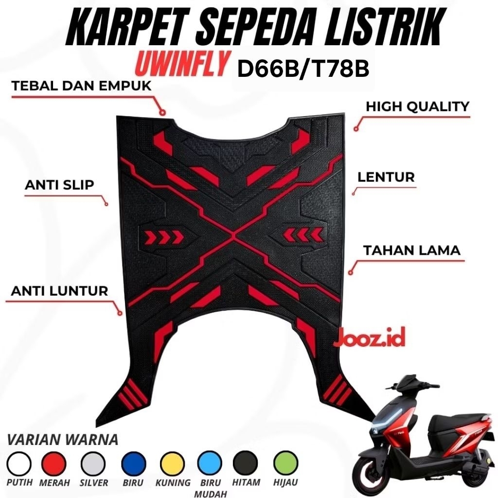 UWINFLY D66B / T78B ELECTRIC BIKE CARPET / D66B ELECTRIC BIKE FOOT MAT FLEXIBLE ANTI-SLIP