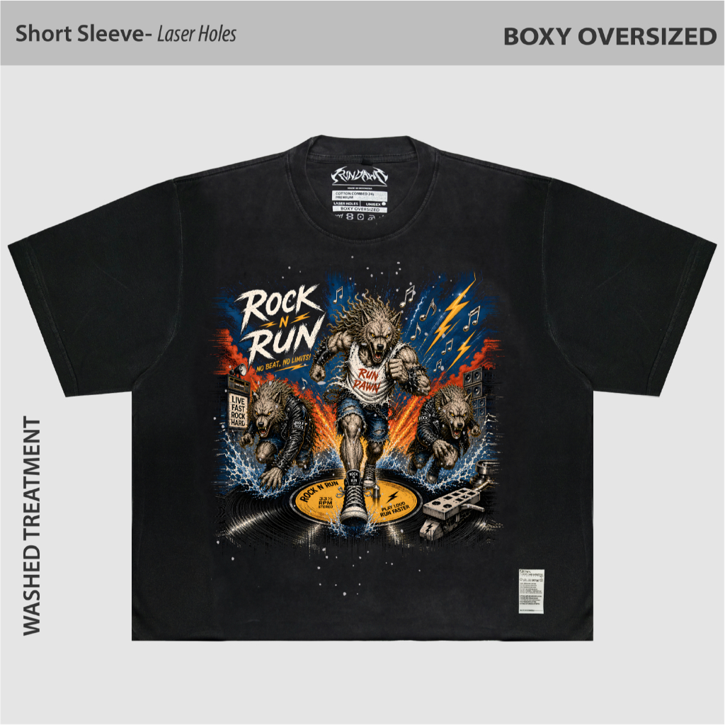 เสื้อยืด Rundawn Unisex BOXY – เสื้อยืดวิ่งวินเทจ –