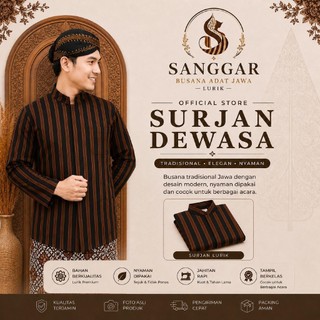 Surjan Baju Adat Jawa Lurik Alusan Pria Dewasa Premium S - 4L