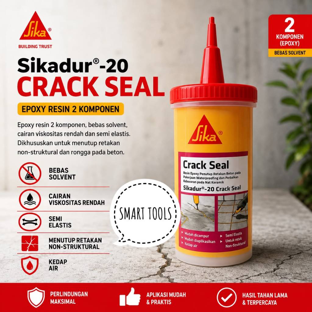 Sikadur-20 ซีลแตก 160 ML และ 850 ML / SIKADUR20 ฟิลเลอร์ยาแนว/ฝาครอบแตก 2 ส่วนประกอบ A+B