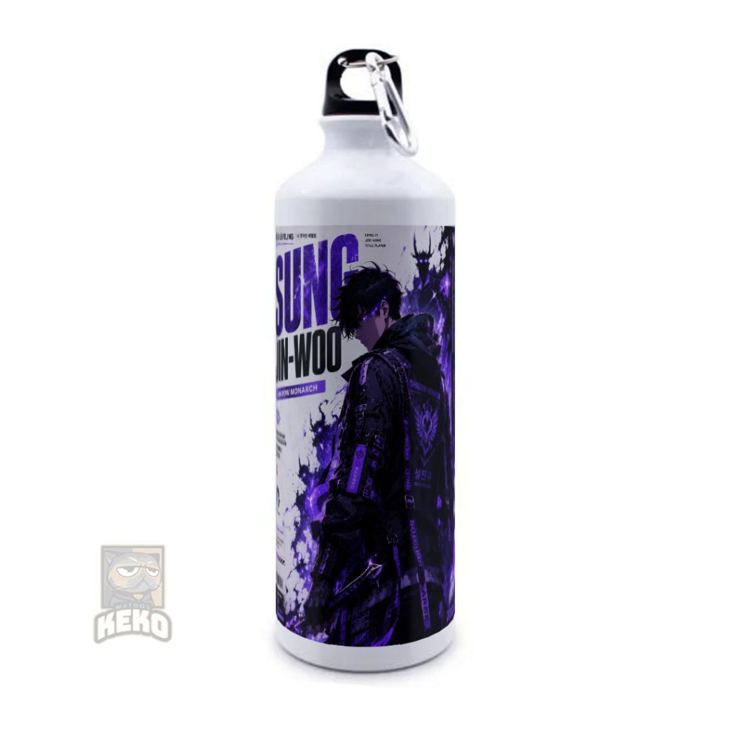 Hunter Sung Jin Woo Shadow Monarch Solo Leveling Sport Bottle