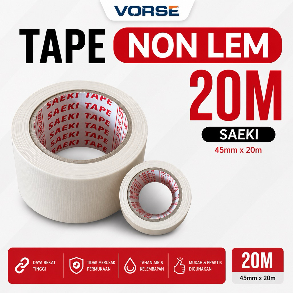 NON-GLUE AC TAPE / DUCK TAPE NON-GLUE AC INSULATION SAEKI ยี่ห้อ 20 เมตร