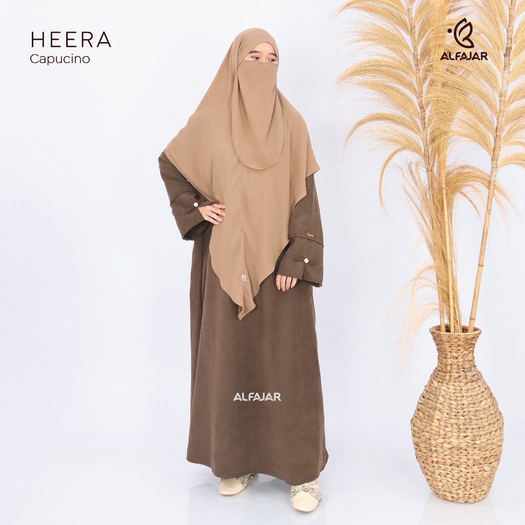 Alfajar - Abaya Gamis HEERA Material Cupro ดูเนื้อสูญเสียง่าย / Abaya Umbreh / Abaya Lebaran