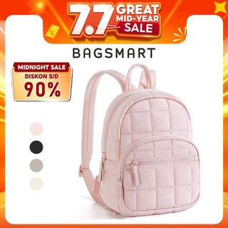 BAGSMART Mini Backpack Laptop 9.7Inch for Women Travel Backpack Kuliah Travel Ransel Quilted Water