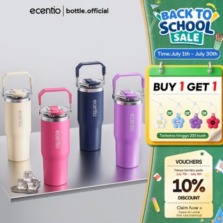 [Premium] ecentio tumbler 900ml tumbler tahan dingin 24 jam Mug kopi tahan panas dengan sedotan stainless steel 304 vacuum Insulated botol minum stainless aesthetic Portable Car Thermos