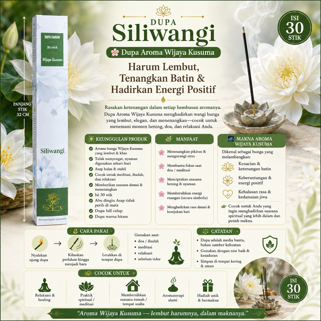 ธูป Siliwangi Aroma Wijaya Kusuma