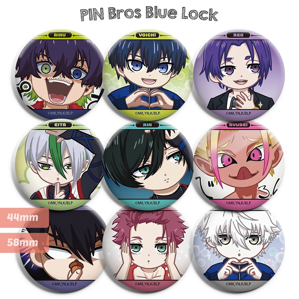 เข็มกลัดสีน้ําเงินล็อคเข็มกลัด - Blue Lock Anime Pin Badge Rin Blue Lock Yoichi
