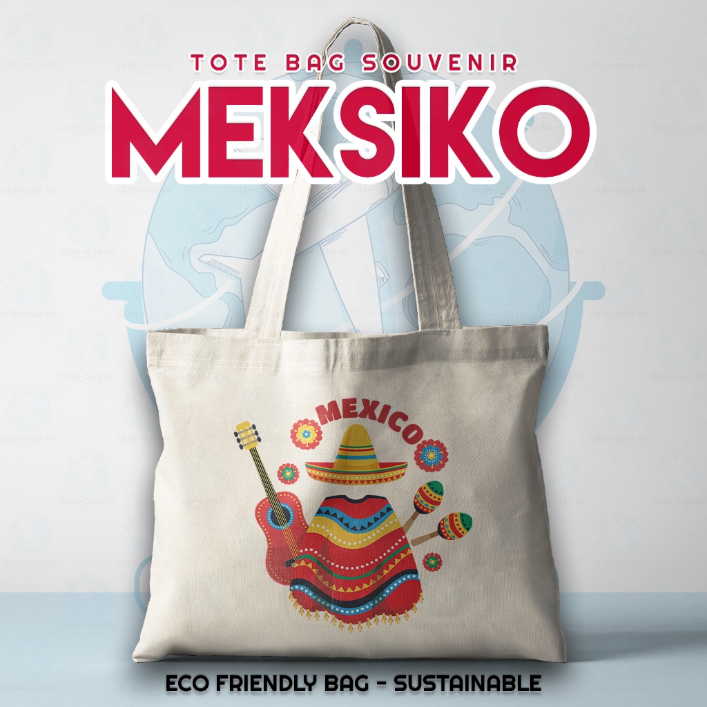 ของที่ระลึก ของที่ระลึก Tote Bag Mexican Overseas - ของที่ระลึก Tote Bag Mexican Mariachi City Cultu