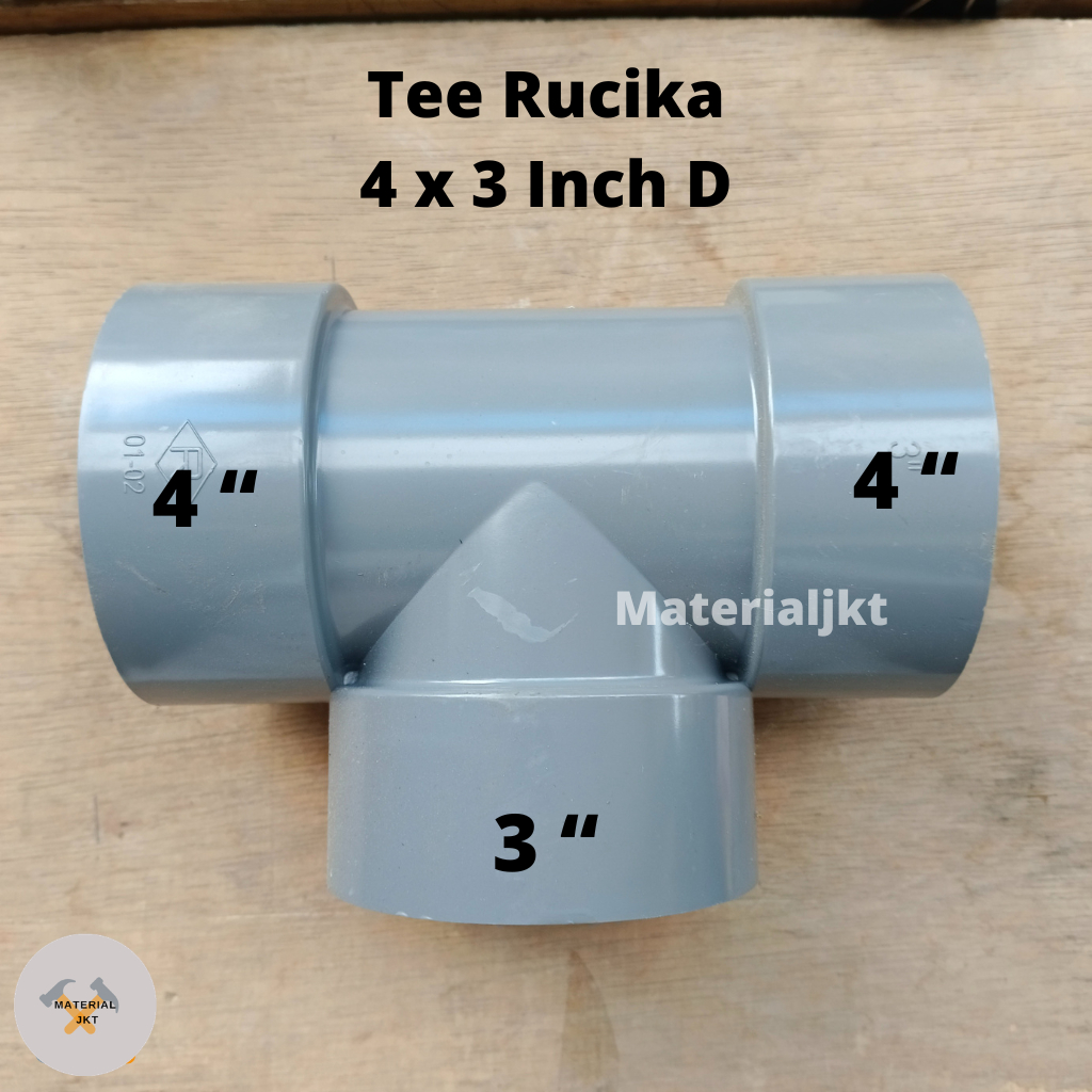 PIPE FITTING PIPE CONNECTION TEE 4X3 RUCIKA REDE STOCK