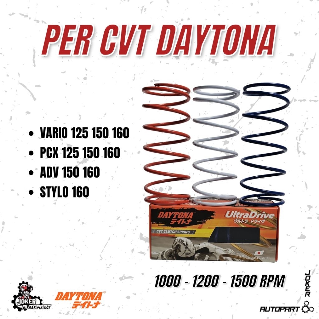 Per CVT Daytona Vario PCX ADV 125 150 160 Stylo 1000RPM 1200 RPM 1500RPM CVT สปริง